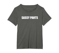 Pantalones atrevidos Camiseta, Mujer Tallas Grandes, Asfalto, 4XL Grande