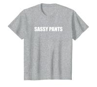 Pantalones atrevidos Camiseta, Niños, Gris Jaspeado, 4 años