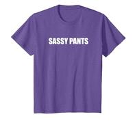 Pantalones atrevidos Camiseta, Niños, Morado Jaspeado, 4 años
