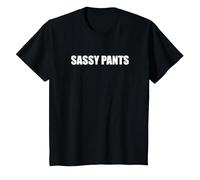 Pantalones atrevidos Camiseta, Niños, Negro, 4 años
