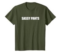 Pantalones atrevidos Camiseta, Niños, Verde Oliva, 4 años