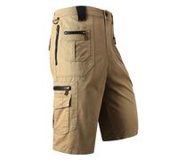 Pantalones Bajos Hombres Boxers Pantalones Cortos Hombre Verano Estilo Cargo Rectos Comodos Moda Casual Bolsillos Grandes Tela Transpirable Boxers Cortos SeñOres Lejos (Khaki, S)