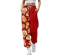 Pantalones blancos elegantes con cintura larga elástica Legging diario con estampado floral pantalones tamaño danza, Negro-E, L