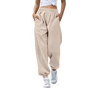 Pantalones blancos elegantes con cintura larga elástica Legging diario con estampado floral pantalones tamaño danza, Beige-a, L