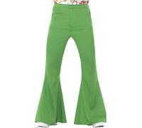 Pantalones Campana Verdes Hombre Smiffys 60s 70s Disfraz Retro Disco