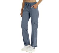 Pantalones Cargo Baggy para mujer Y2K de gran tamaño Pant multibolsillos con cremallera vintage Pantalones de mujer para correr ocio cintura elástica, ropa de verano Streetwear Bodybuilding, Sky Blue