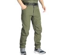 Pantalones cargo casuales para hombre, color sólido, chinos, convertibles, para viajes, pesca, ajuste holgado, pantalones deportivos de gran tamaño, verde, S