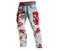 Pantalones Cargo con Estampado Völle Alaaf para El Karneval Köln - Medias de Fiesta Tradicional, Animado y Típicamente Colonia para Celebrar el Carnaval con el espíritu y los lemas locales, Azul82, S
