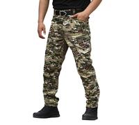 Pantalones cargo de camuflaje ajustados para hombre, pantalones cargo Cascal, talla grande, color sólido, bolsillos laterales, pantalones largos para senderismo, trabajo, viajes, caminar, golf, -, 4XL
