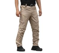 Pantalones cargo de camuflaje ajustados para hombre, pantalones cargo Cascal, talla grande, color sólido, bolsillos laterales, pantalones largos para senderismo, trabajo, viajes, caminar, golf, caqui