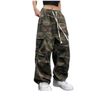 Pantalones cargo de camuflaje de gran tamaño para mujer, estilo hip-hop, estilo hip-hop, holgados, con bolsillos, estilo retro, militar, para uso casual, #1, XL