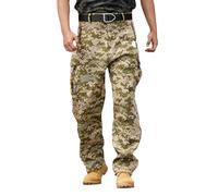 Pantalones cargo de camuflaje para hombre, pantalones de combate para hombre, pantalones cargo para hombre, color liso, con múltiples bolsillos, pantalones largos para senderismo, trabajo, viajes