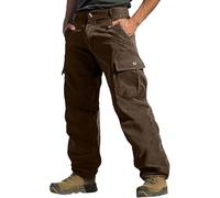 Pantalones Cargo de Pana para Hombre, Informales, Holgados, de Pierna Ancha, con Cintura elástica, Varios Estilos, Color café, Talla XL