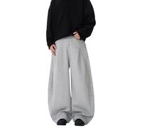 Pantalones Cargo Holgados para Hombre, Pantalones Deportivos Tipo paracaídas, Harem Casuales de Corte Holgado con Bolsillos, Deportivos Holgados para Hombre, Pierna Ancha, Gris, Talla Grande