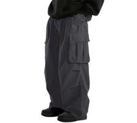 Pantalones cargo holgados para hombre Y2K Pantalones de paracaídas de pierna ancha, pantalones chinos de cintura elástica, pantalones de trabajo vintage, pantalones cargo de hip hop, pantalones harén