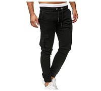 Pantalones Cargo Hombre Anchos Cargo Primavera Pantalon Chándal Clásico Calças Baggy Trekking Ropa Hombre Verão Pantalón Montaña 2025 Nuevo 2#Negro XL