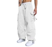 Pantalones Cargo Hombre Elasticos Cargo Inverno Pantalón Desbrozadora Casual Calças Bolsillos Laterales Jogger Ropa Hombre Verão Pantalon Tácticos 3#Blanco S Barato