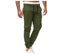 Pantalones Cargo Hombre Elasticos Senderismo Inverno Pantalón Montaña Casual Calças Baggy Jogger Ropa Hombre Outono Pantalon Tácticos 2#Verde del ejército L Barato