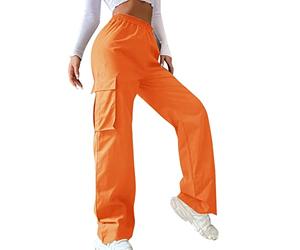 Pantalones cargo largos de verano para mujer, pantalones de deporte, pantalones de ocio, elásticos, cintura alta, pantalones de trabajo con varios bolsillos, pantalones de senderismo, pantalones de