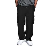 Pantalones cargo largos para hombre, muchos bolsillos, pantalones de trabajo para hombre con goma elástica, pantalones de hombre con pierna ancha, pantalones de ocio con cintas en la pierna,