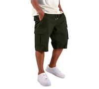 Pantalones Cargo, Mens Casual Montaña Men Bolsillos Verano Pantalon Corto Hombre Trabajo, Tallas Grandes Piratas Bermuda Short Trekking Senderismo Trabajo Pantalones Cortos Hombre Bolsillos, XXL