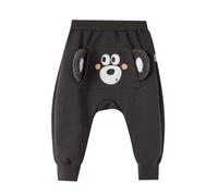 Pantalones Cargo Pantalones Largos de Algodón Impreso de Dibujos Animados para Bebé,Recién nacido a Niño de la Edad Pequeña,con Orejas,Lindo Pequeño Animal,Pantalones para Niños(Grey,18-24 Meses)