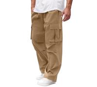 Pantalones cargo para hombre 3XL, pantalones de exterior para hombre, ligeros, pantalones de ocio con muchos bolsillos, pantalones de senderismo, pierna recta, pantalones de trabajo monocolor