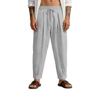 Pantalones cargo para hombre, casuales, lisos, tejidos, de pierna ancha, con bolsillo, a la moda, holgados, gris, 3XL