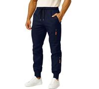 Pantalones cargo para hombre con puños, pantalones de chándal para hombre, de verano, largos, ligeros, cómodos, con cintura elástica, cordón, elásticos, transpirables, de trekking, de corte holgado
