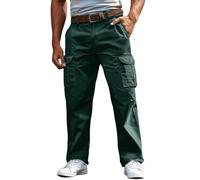 Pantalones cargo para hombre con varios bolsillos, pantalones tácticos de senderismo de un solo color, pantalones de caza para exteriores, cintura elástica, pantalones funcionales, pantalones de
