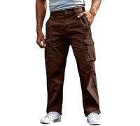 Pantalones cargo para hombre con varios bolsillos, pantalones tácticos de senderismo de un solo color, pantalones de caza para exteriores, cintura elástica, pantalones funcionales, pantalones de