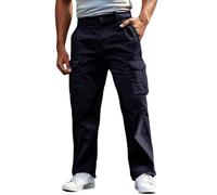 Pantalones cargo para hombre con varios bolsillos, pantalones tácticos de senderismo de un solo color, pantalones de caza para exteriores, cintura elástica, pantalones funcionales, pantalones de