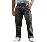 Pantalones cargo para hombre con varios bolsillos, pantalones tácticos de senderismo de un solo color, pantalones de caza para exteriores, cintura elástica, pantalones funcionales, pantalones de