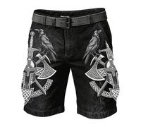 Pantalones Cargo para Hombre Cortos, Pantalon Corto Hombre Casual Verano,Estampados Ligeros Trabajo Outdoor Aventura Comodidad Estilo Moderno Versátil Pantalón Shorts