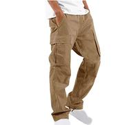 Pantalones cargo para hombre, de algodón holgado, elásticos, chinos, para fitness, jogging, ligeros, de verano, con cordón, cintura, pantalones de deporte, para el tiempo libre, senderismo, otoño, de