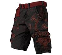 Pantalones cargo para hombre de aventura al aire libre pantalones cortos con bolsillos multifuncionales corte suelto impresión 3D versátil portátil en todas las estaciones, ideal para el ocio y