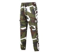 Pantalones cargo para hombre, de camuflaje, con cordón, ligeros, con puños cónicos, con varios bolsillos, de secado rápido, cintura elástica, pantalones de exterior, O Verde, XXL