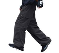 Pantalones cargo para hombre de gran tamaño, vintage, pierna ancha, pantalones de paracaídas, pantalones largos, ropa de calle, pantalones de ocio, hip hop, Y2K, pantalones de viaje, pantalones de