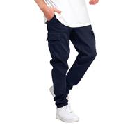 Pantalones cargo para hombre de un solo color con varios bolsillos, pantalones cargo de corte regular, pantalones chinos, ligeros, transpirables, cómodos, modernos, para la calle, deportivos, para