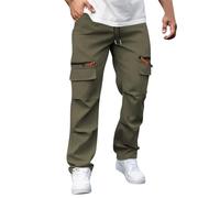 Pantalones cargo para hombre, hip hop, pantalones de ocio, de secado rápido, transpirables, holgados, harén, pierna ancha, pantalones de deporte sueltos con cordón, cómodos pantalones de chándal, R