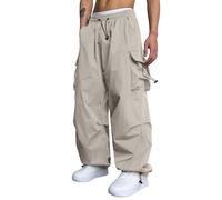 Pantalones cargo para hombre, holgados, Y2K, adolescentes, jóvenes, pantalones de paracaidismo, informales, cintura alta, rectos, para el parachute, pantalones deportivos de los 90, pantalones de