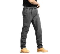 Pantalones cargo para hombre, negros, resistentes a la abrasión, forro polar, térmicos, pantalones de trekking, pantalones largos de senderismo, pantalones de montañismo con cordón, pantalones