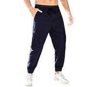 Pantalones cargo para hombre, pantalones de combate de camuflaje, pantalones cargo para hombre, color liso, con múltiples bolsillos, pantalones largos para senderismo, trabajo, viajes, caminar, golf