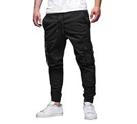 Pantalones cargo para hombre, pantalones de combate de camuflaje, pantalones cargo para hombre, color liso, con múltiples bolsillos, pantalones largos para senderismo, trabajo, viajes, caminar, golf