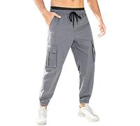 Pantalones cargo para hombre, pantalones de combate de camuflaje, pantalones cargo para hombre, color liso, con múltiples bolsillos, pantalones largos para senderismo, trabajo, viajes, caminar, golf