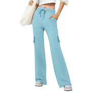 Pantalones cargo para mujer, cintura elástica, senderismo, caminar, pantalones deportivos de verano de pierna ancha, pantalones deportivos de secado rápido, tallas grandes, pantalones palazzo ligeros