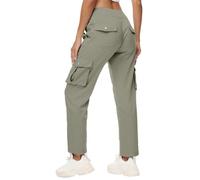 Pantalones cargo para mujer, de cintura alta, para senderismo, elásticos, holgados, rectos, de pierna ancha, pantalones de combate holgados para mujer, pantalones de chándal lisos con cintura elástica