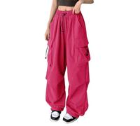 Pantalones cargo para mujer, de verano, largos, con varios bolsillos, pantalones de deporte, senderismo, pantalones de joggy, transpirables, parachute, pantalones anchos, pantalones de trekking