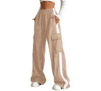 Pantalones cargo para niños, estilo listo para viajar, estilo de fin de semana, con diseño casual versátil al aire libre, cintura regular, pierna recta, bolsillos, para senderismo, tareas de taller