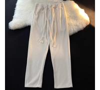 Pantalones casuales de pana para hombre, cintura elástica, ajuste holgado, pantalones de pierna recta con diseño sólido para comodidad diaria y estilo retro, disponible en negro, gris, albaricoque (M